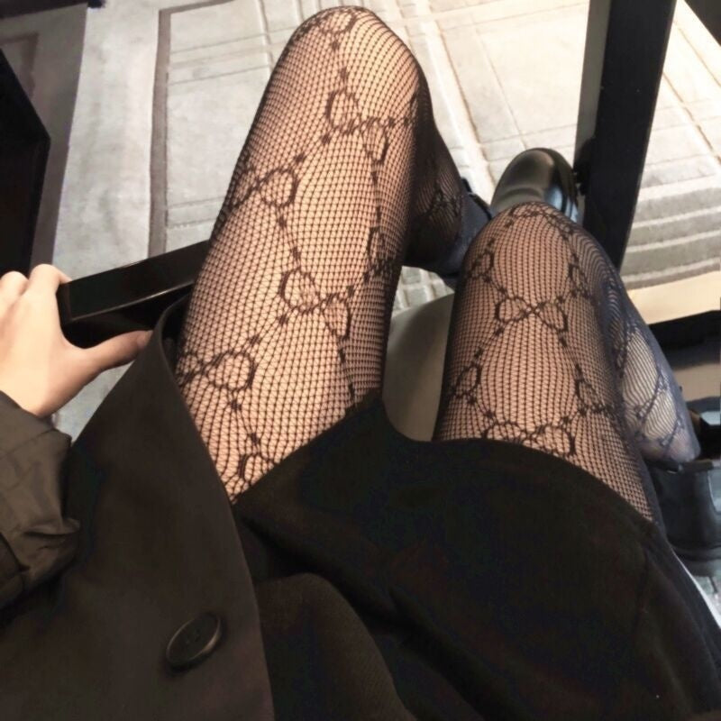 Hollow Lace Mesh Stockings