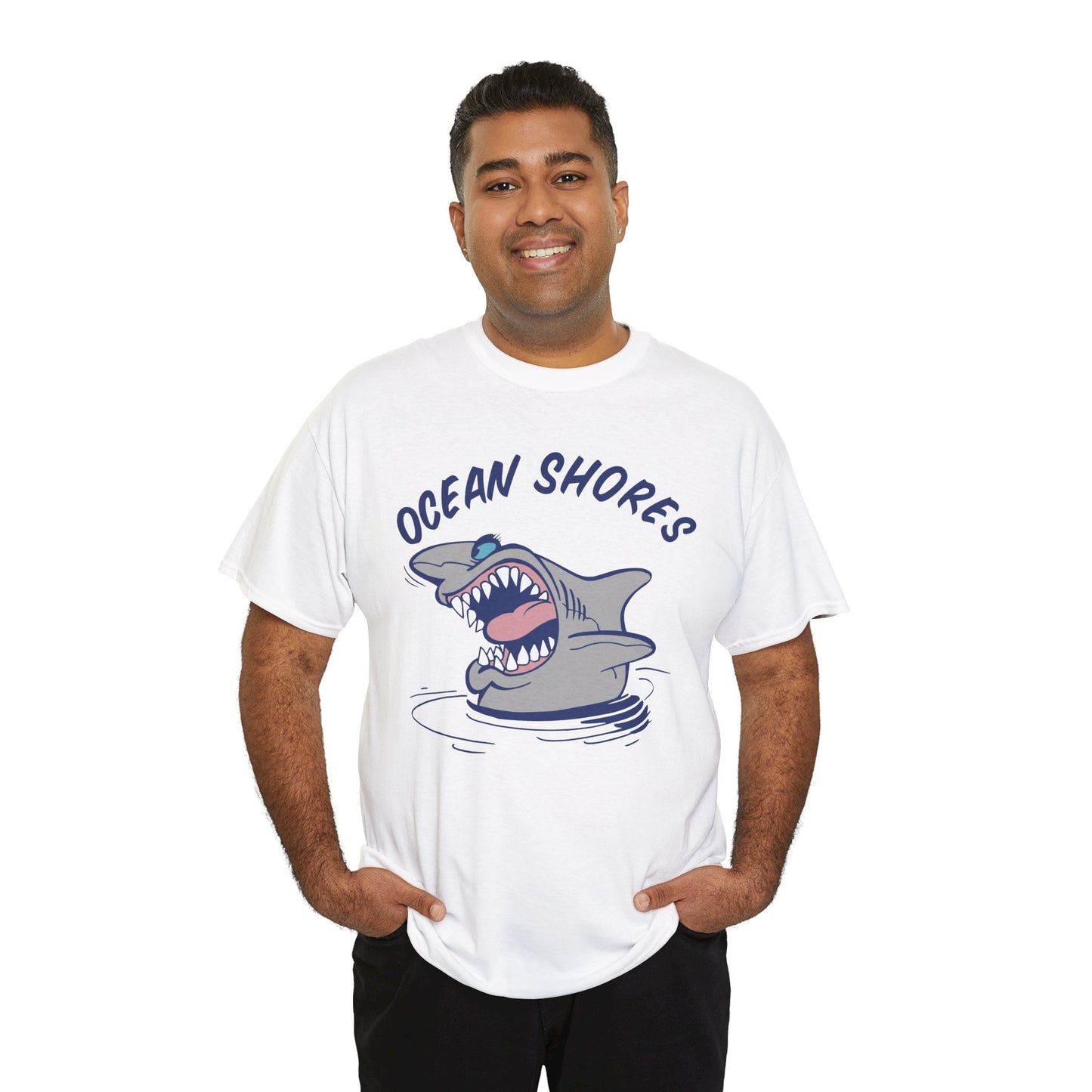 Ocean Shores Shark, Heavy Cotton T-Shirt