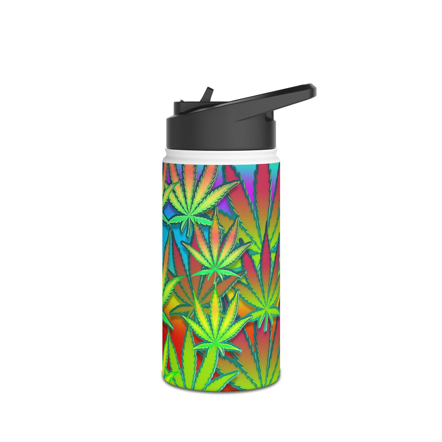 Marijuana Leaf. Stainless Steel Water Bottle