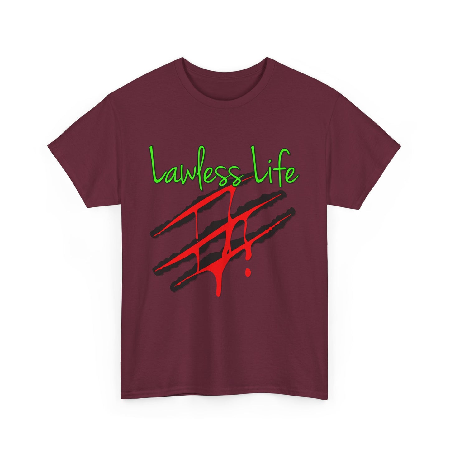 Lawless Life Bloody Scars. Heavy Cotton T-Shirt