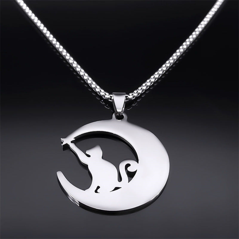 Cat Moon Necklace