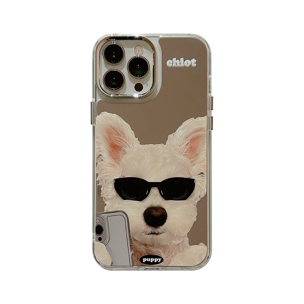 Sunglasses Dog Mirror iPhone Case Protective Cover