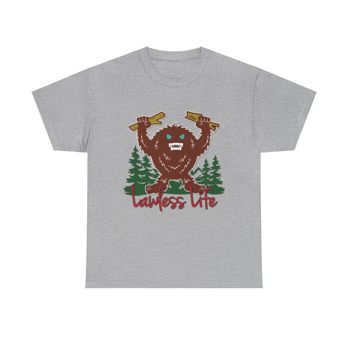 Lawless Life Sasquatch. Heavy Cotton T-Shirt