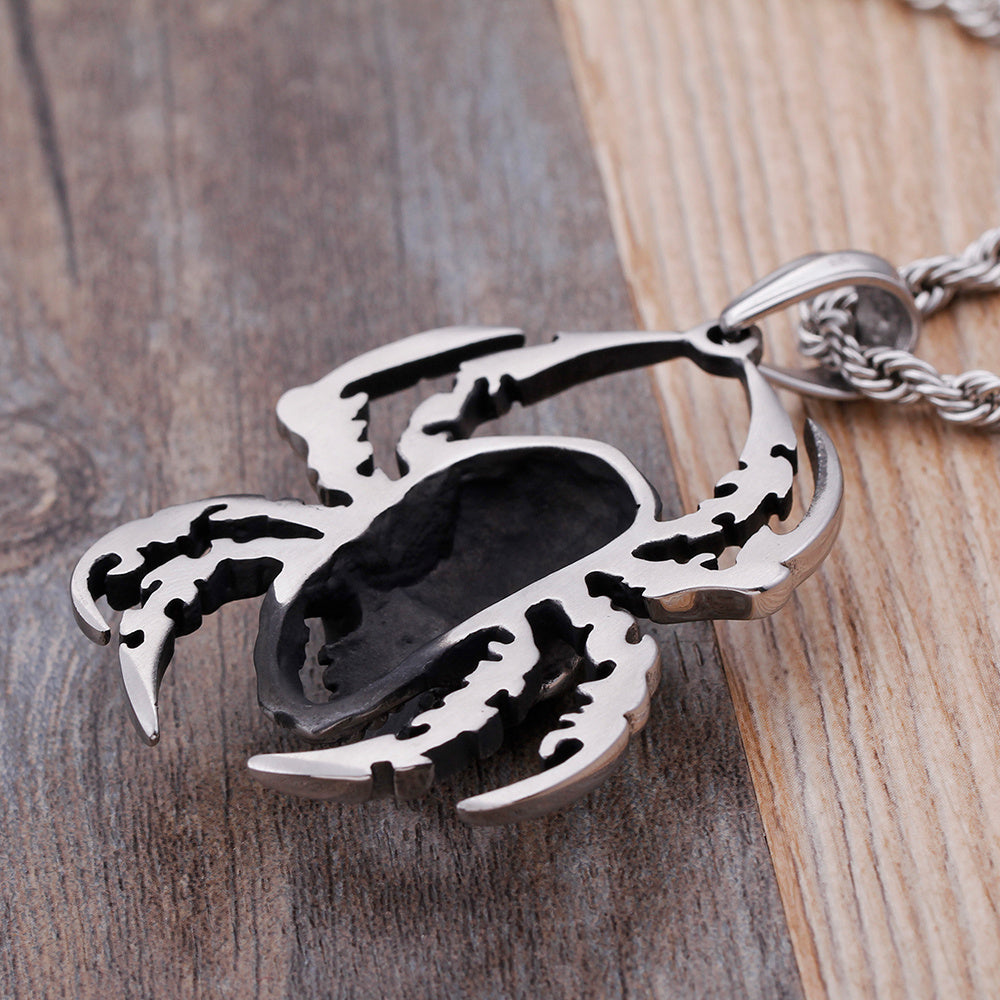 Spider Skull Pendant Necklace