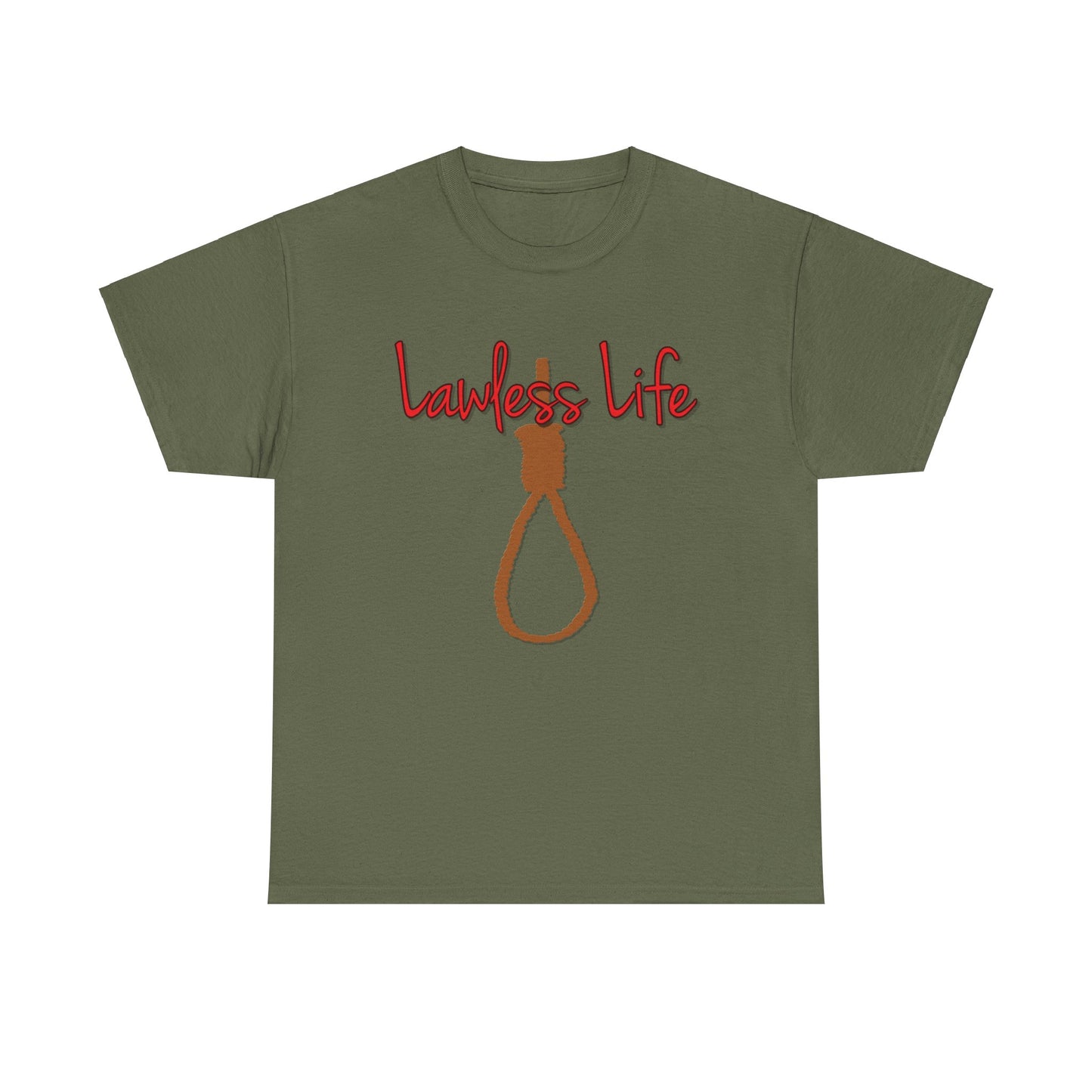 Lawless Life Noose. Heavy Cotton T-Shirt