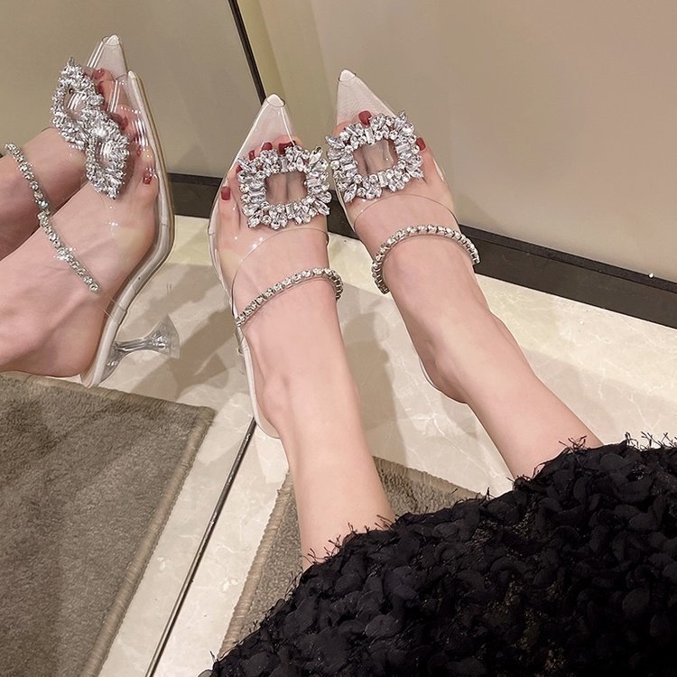 Rhinestone Pointed Toe Fashion Sandals