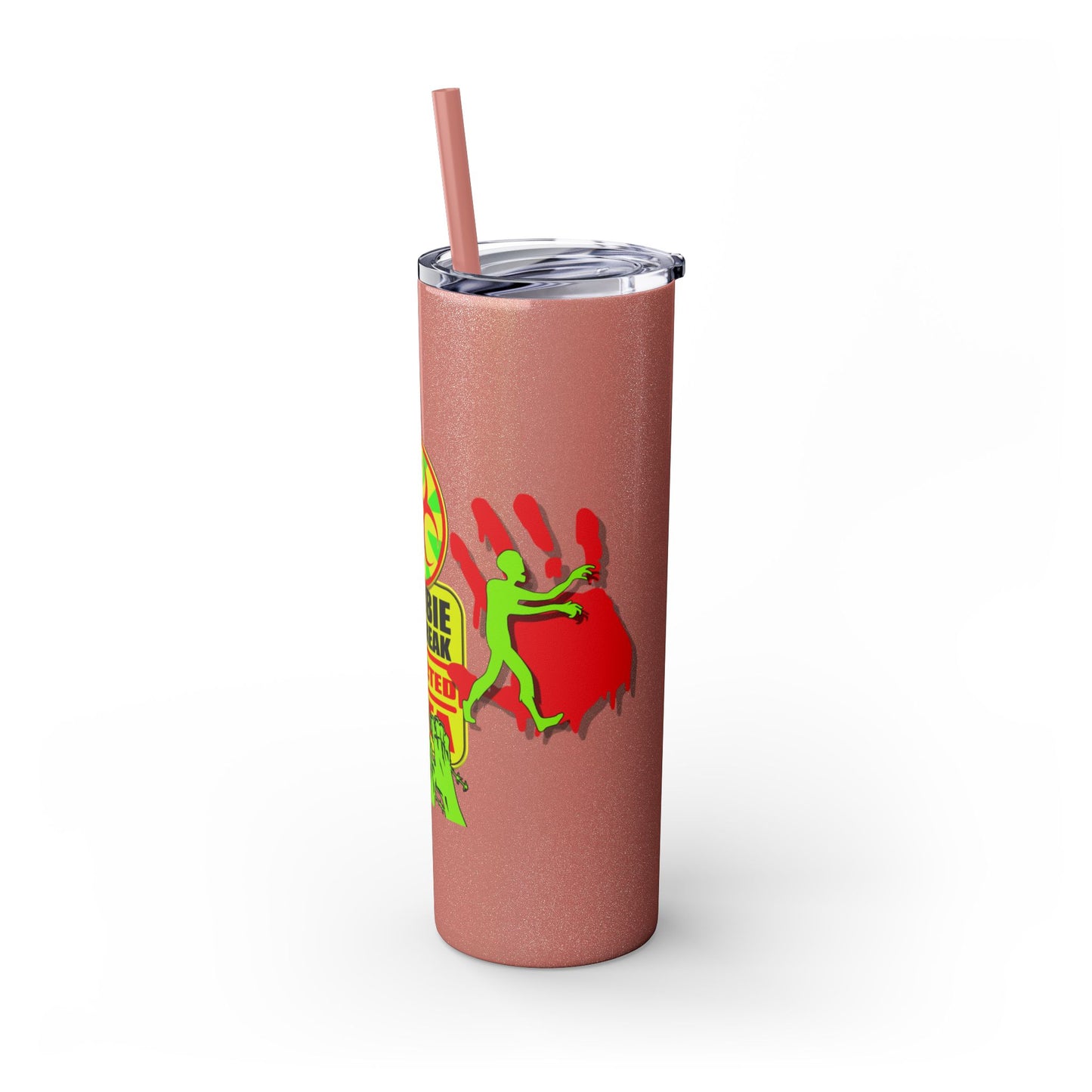 Zombie Zone. 20oz Skinny Tumbler with Straw