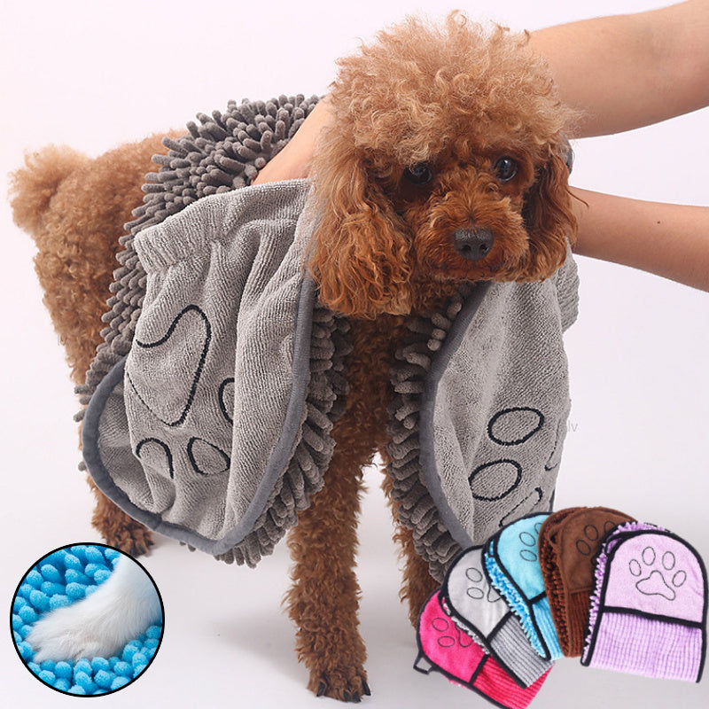 Quick-Drying Super Absorbent Dog Bathrobe Microfiber Bath Towels