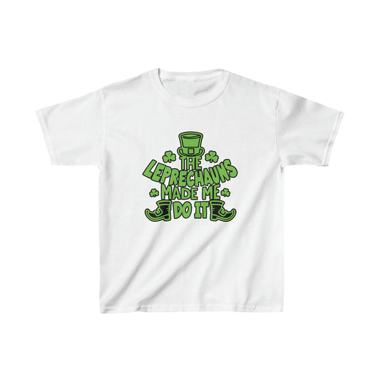 The Leprechauns Made Me Do it. Kids Heavy Cotton™ T-Shirt