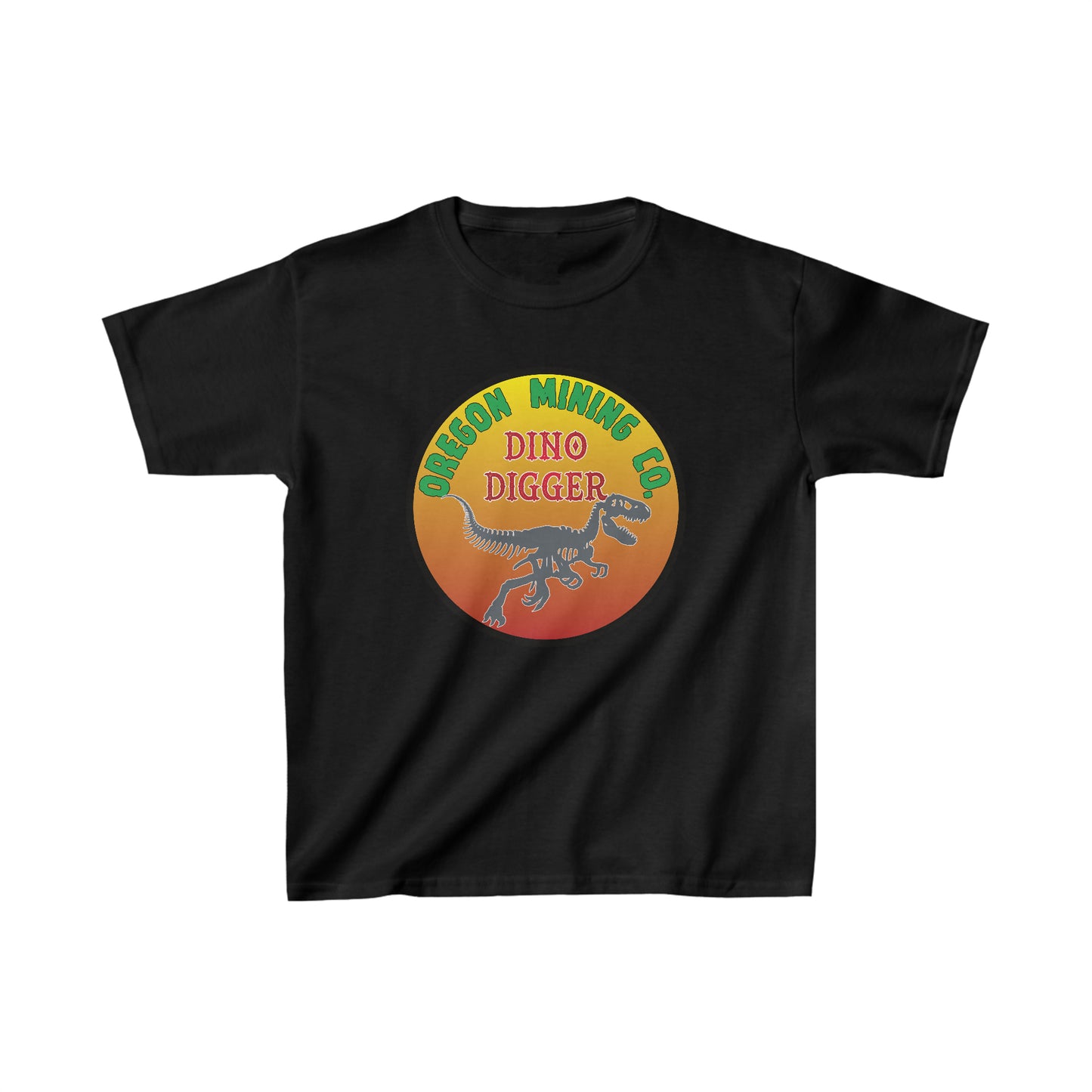 Oregon Mining co. Dino Digger. Kids Heavy Cotton™ T-Shirt