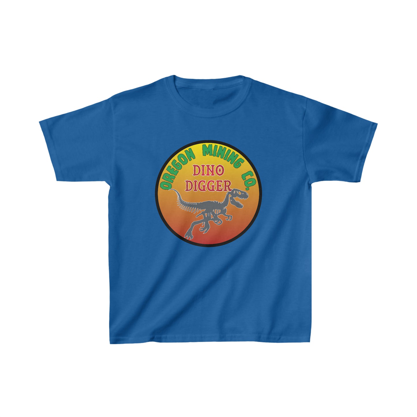 Oregon Mining co. Dino Digger. Kids Heavy Cotton™ T-Shirt