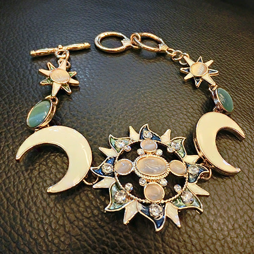 Sun Opal Moon Diamond Girl Bracelet