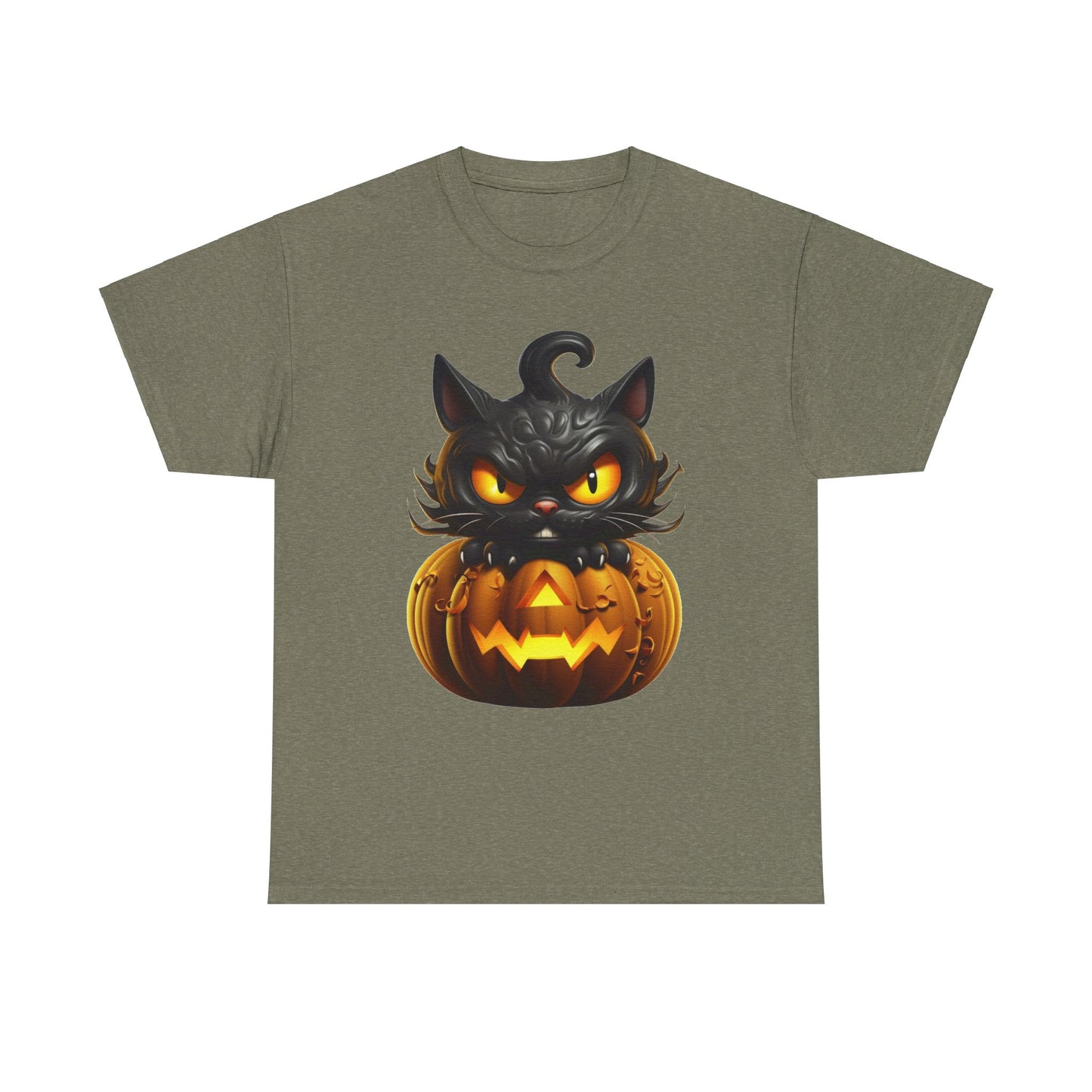 Halloween Kitty. Heavy Cotton T-Shirt