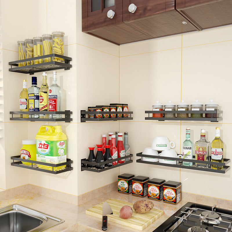 Wall-mounted Spice Rack Storage Organizer