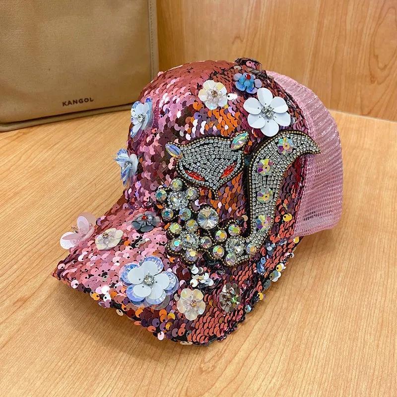 Rhinestone Fox Flower Hat