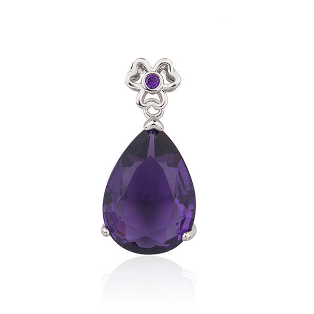 Drop-shaped Amethyst Necklace