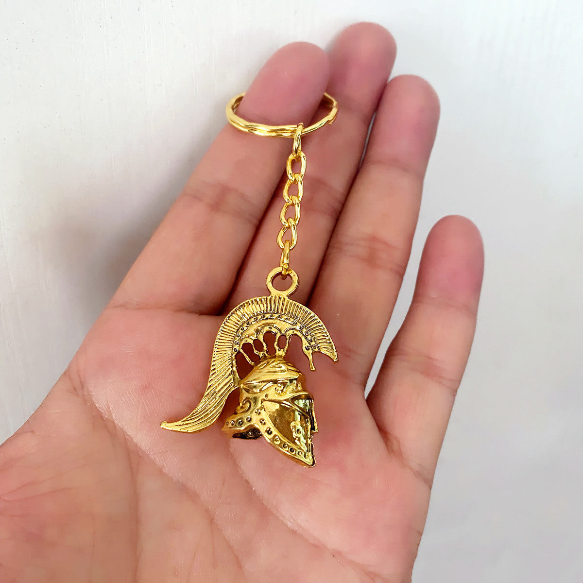 Roman Warrior Helmet Pendant Keychain