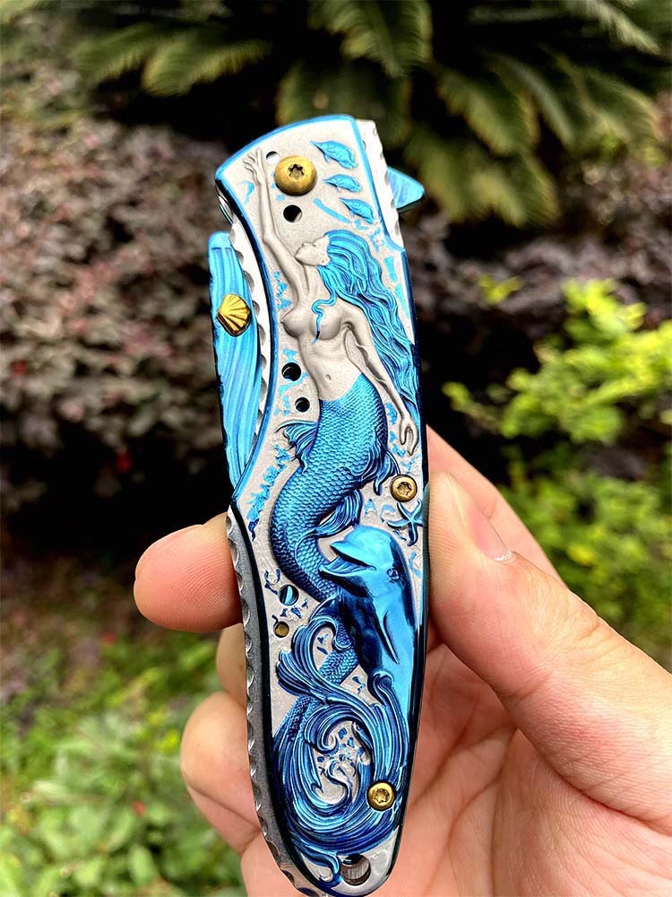 Mermaid Folding Knife