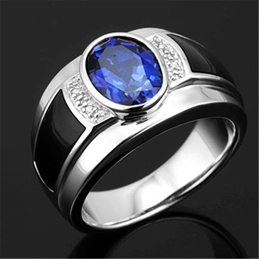 Platinum Plated Luxury Sapphire Ring