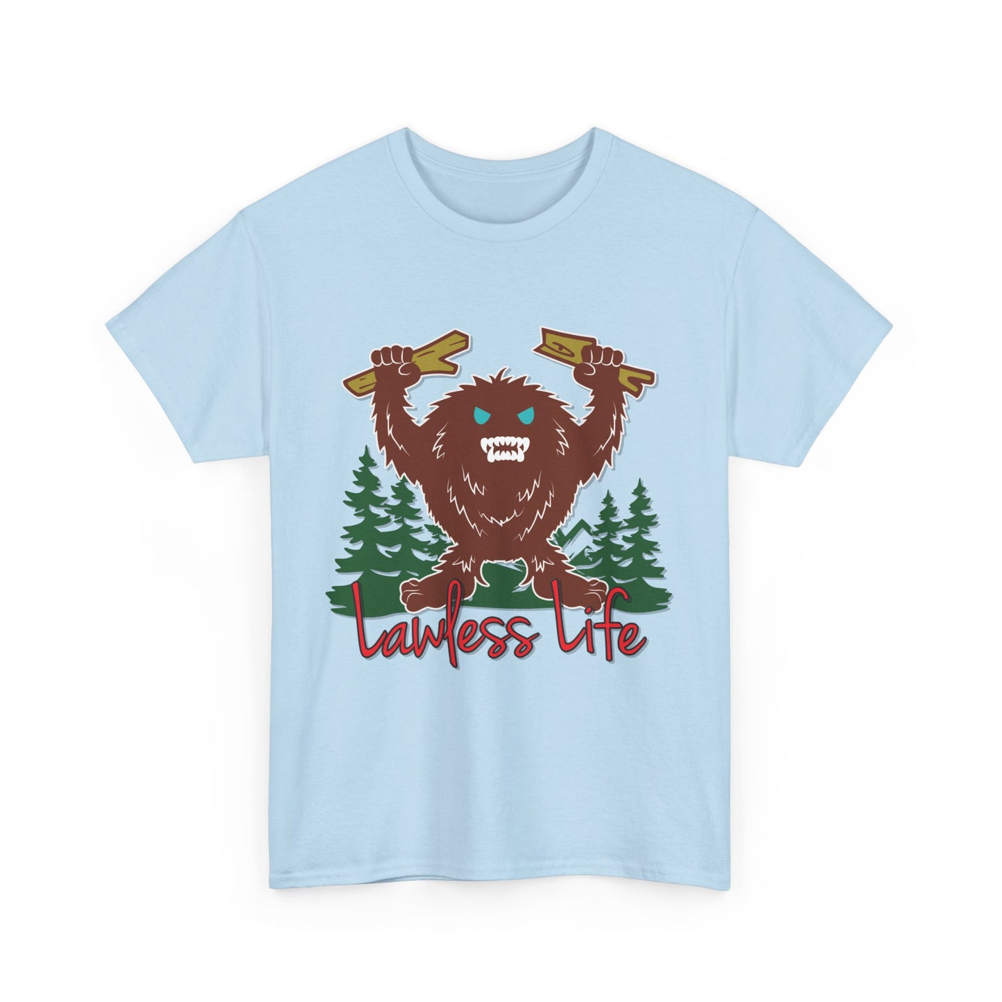 Lawless Life Sasquatch. Heavy Cotton T-Shirt