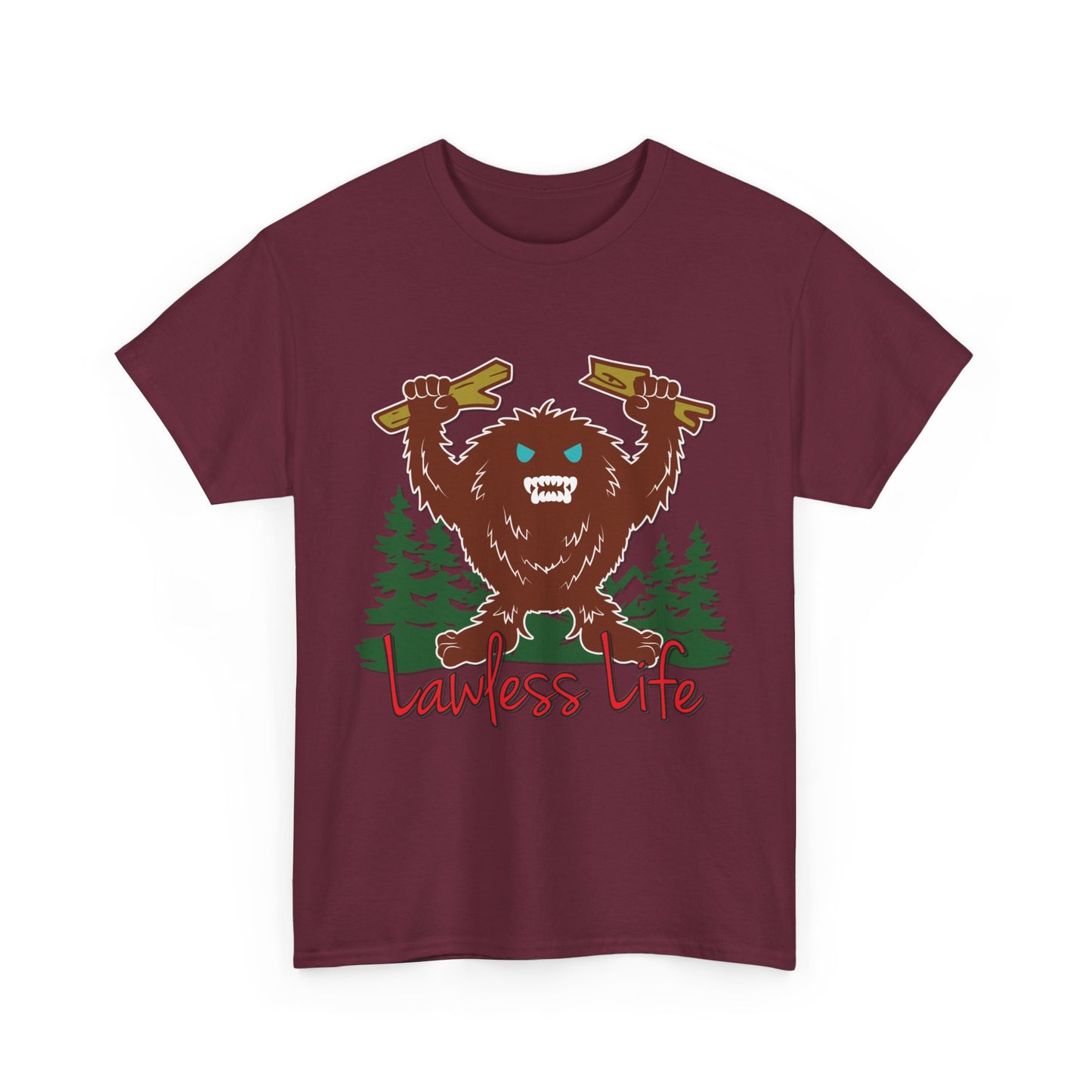 Lawless Life Sasquatch. Heavy Cotton T-Shirt