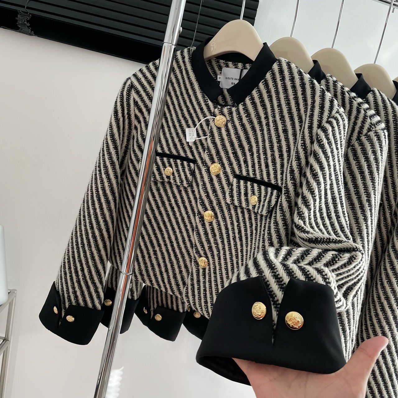 Vintage Stripe Short Coat