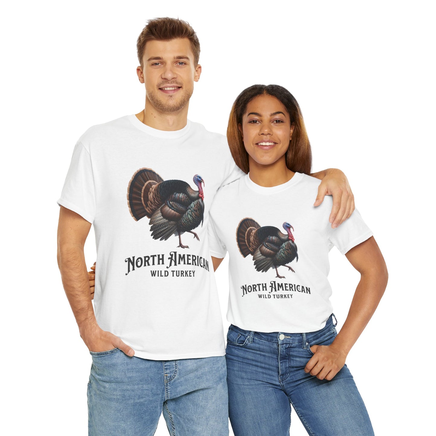 North American Wild Turkey. Heavy Cotton T-Shirt