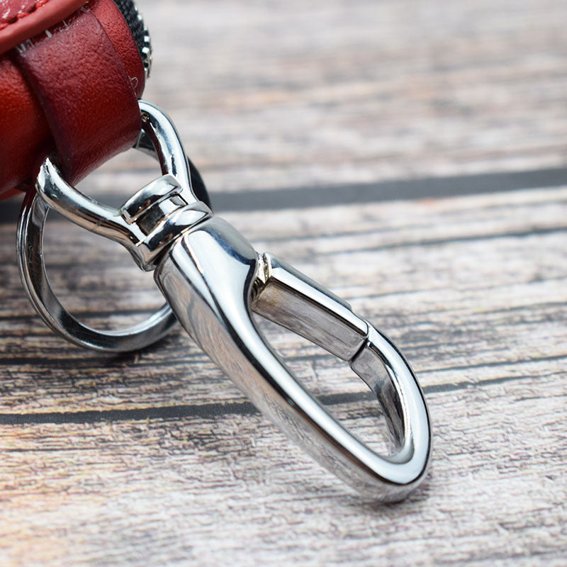 Leather Elephant God Zipper Keychain