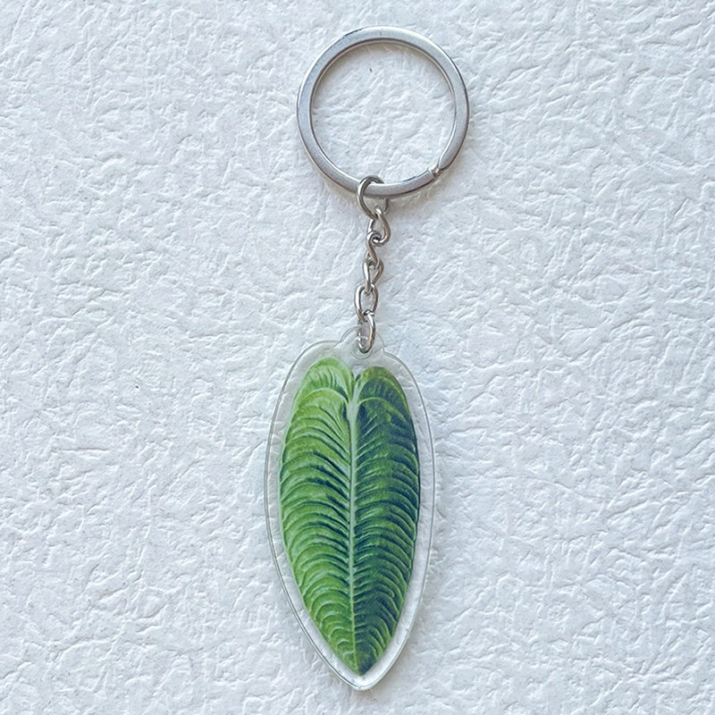 Acrylic Leaf  Keychain