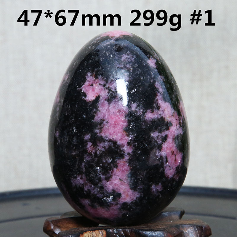 Natural Crystal Plum Tourmaline Stone Egg