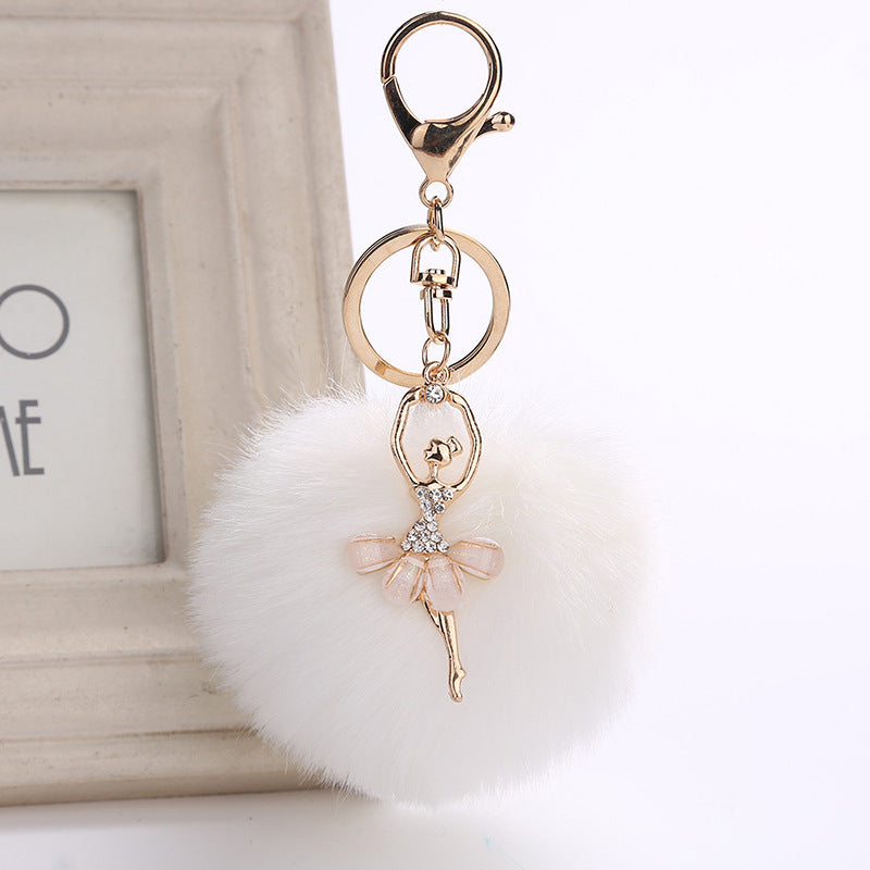 Ballerina Puff Keychain