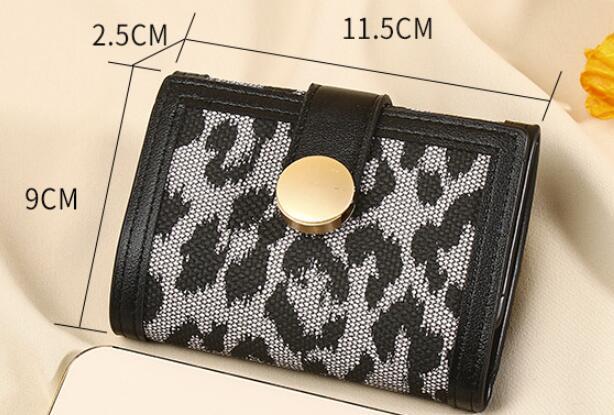 Trendy Leopard Print Fashion Short Wallet