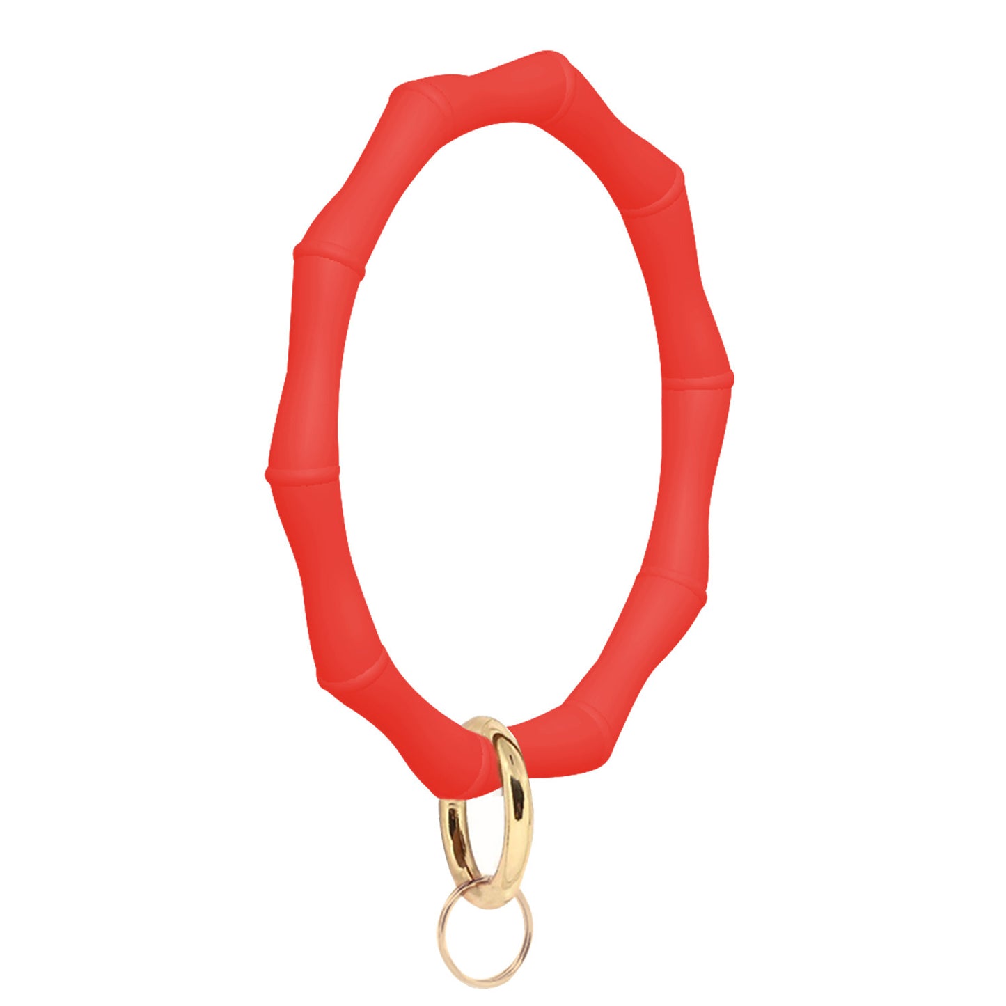 Silicone Bamboo Bracelet Keychain