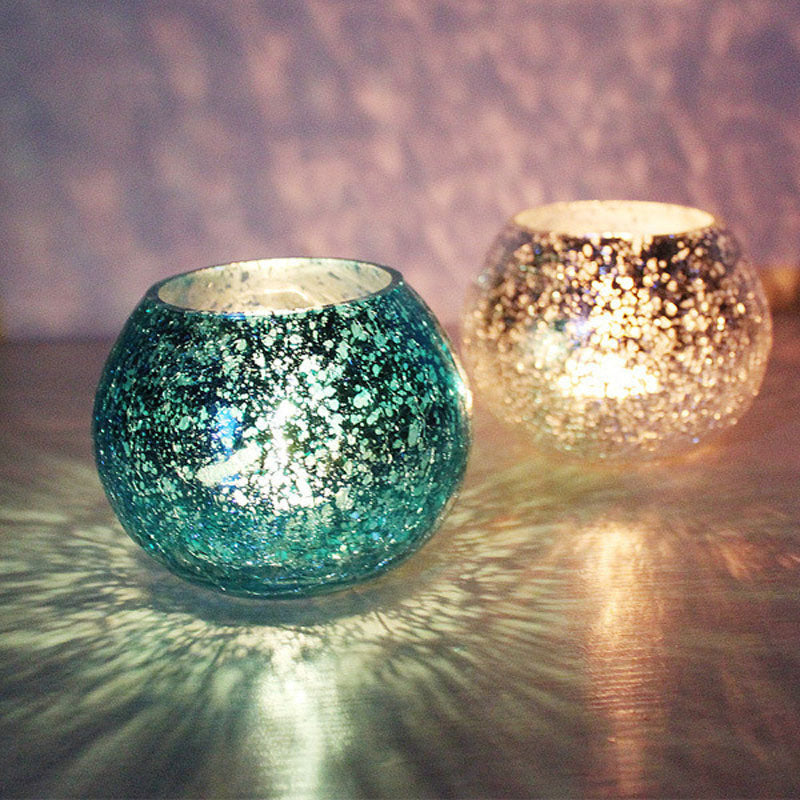 Christmas Glass Ball Candle Holder