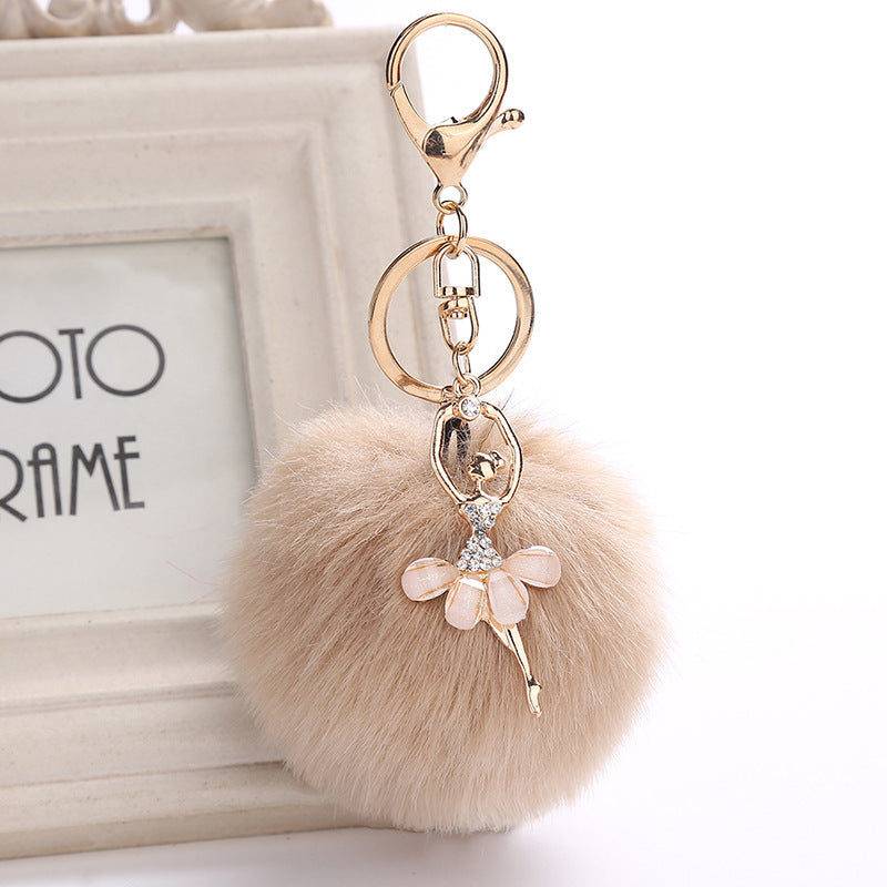 Ballerina Puff Keychain