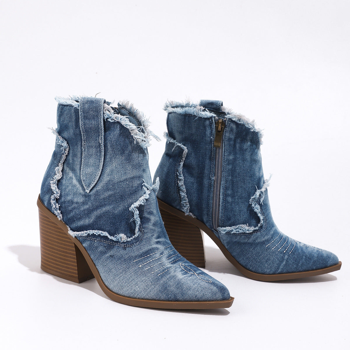 Trendy Denim Comfortable Ankle Boots