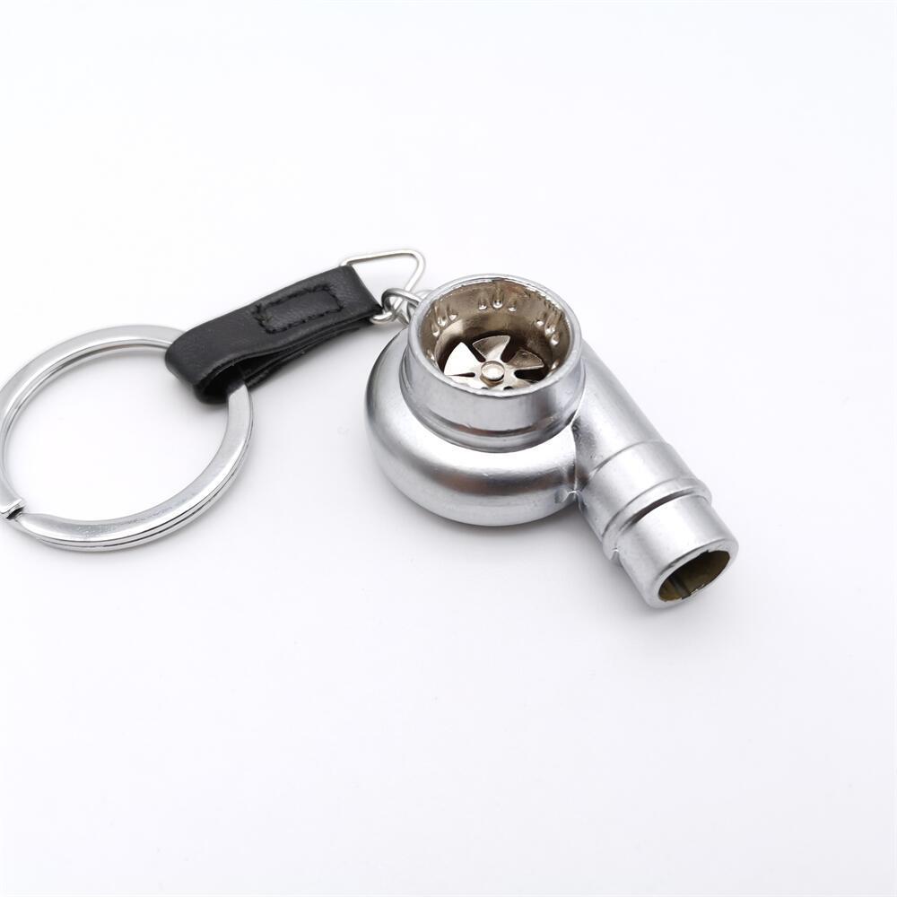 Car Turbo Whistle Alloy Metal Keychains