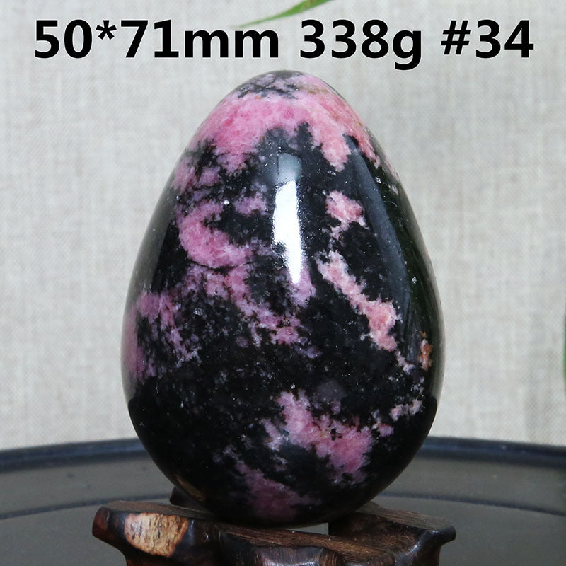 Natural Crystal Plum Tourmaline Stone Egg