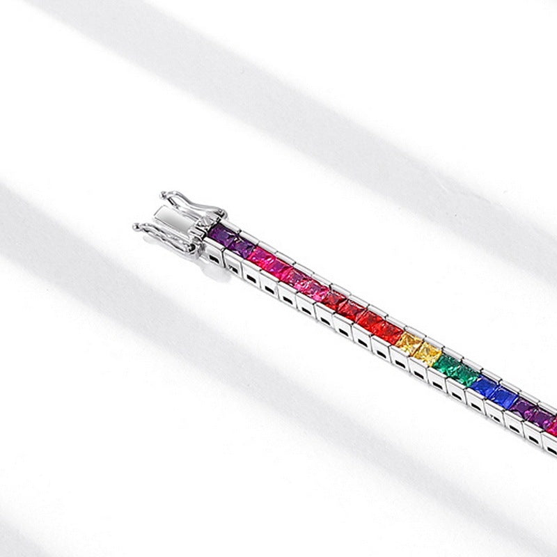 Rainbow S925 Silver Zircon Bracelet