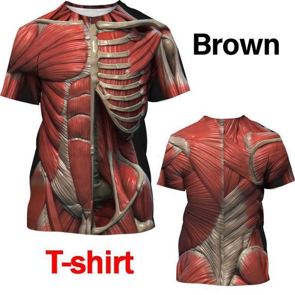 Muscular Man 3D Digital Print T-shirt