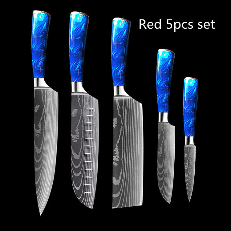 Chef's Blue Resin Handle Knife