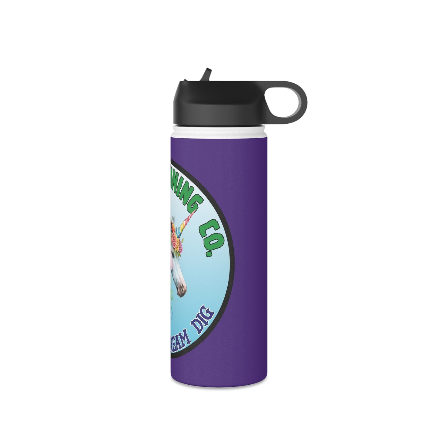 Oregon Mining Co. Unicorn Dream Dig. Stainless Steel Water Bottle