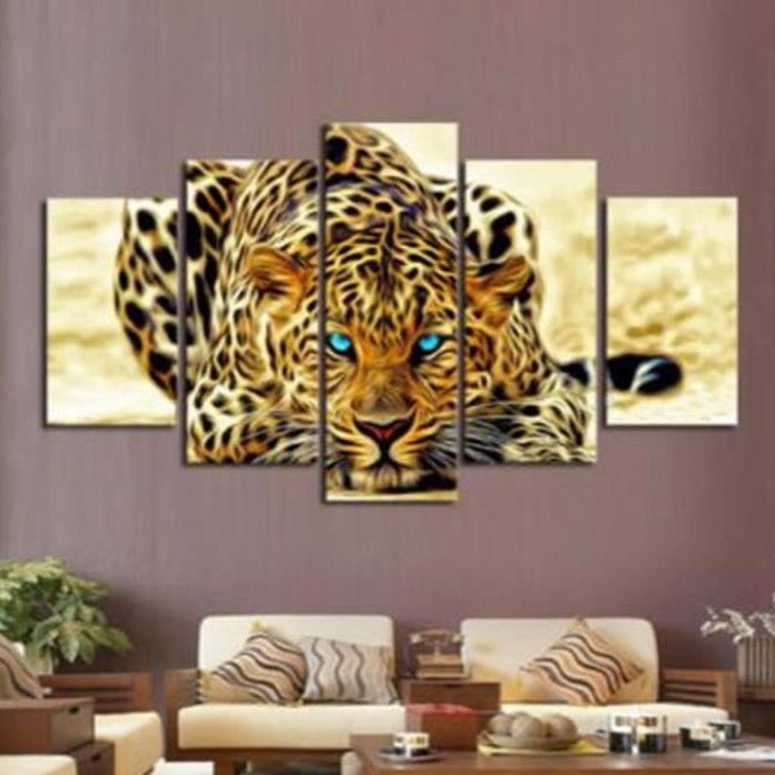 leopard decorative frameless painting