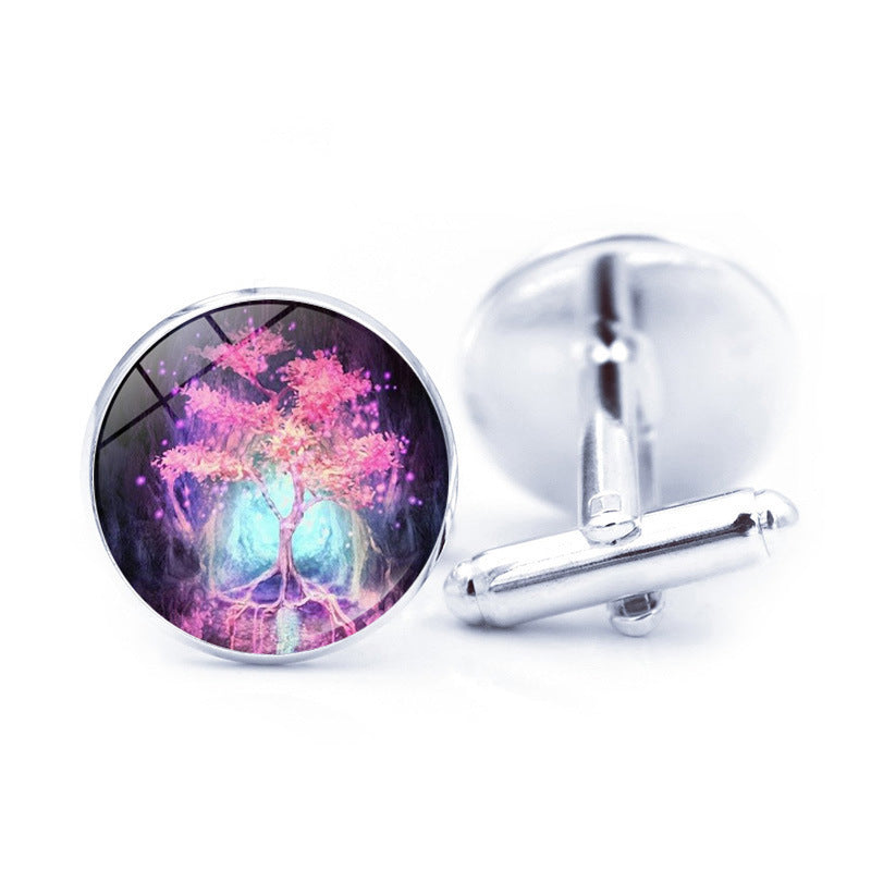 Time Stone Simple Tree Of Life Cufflinks