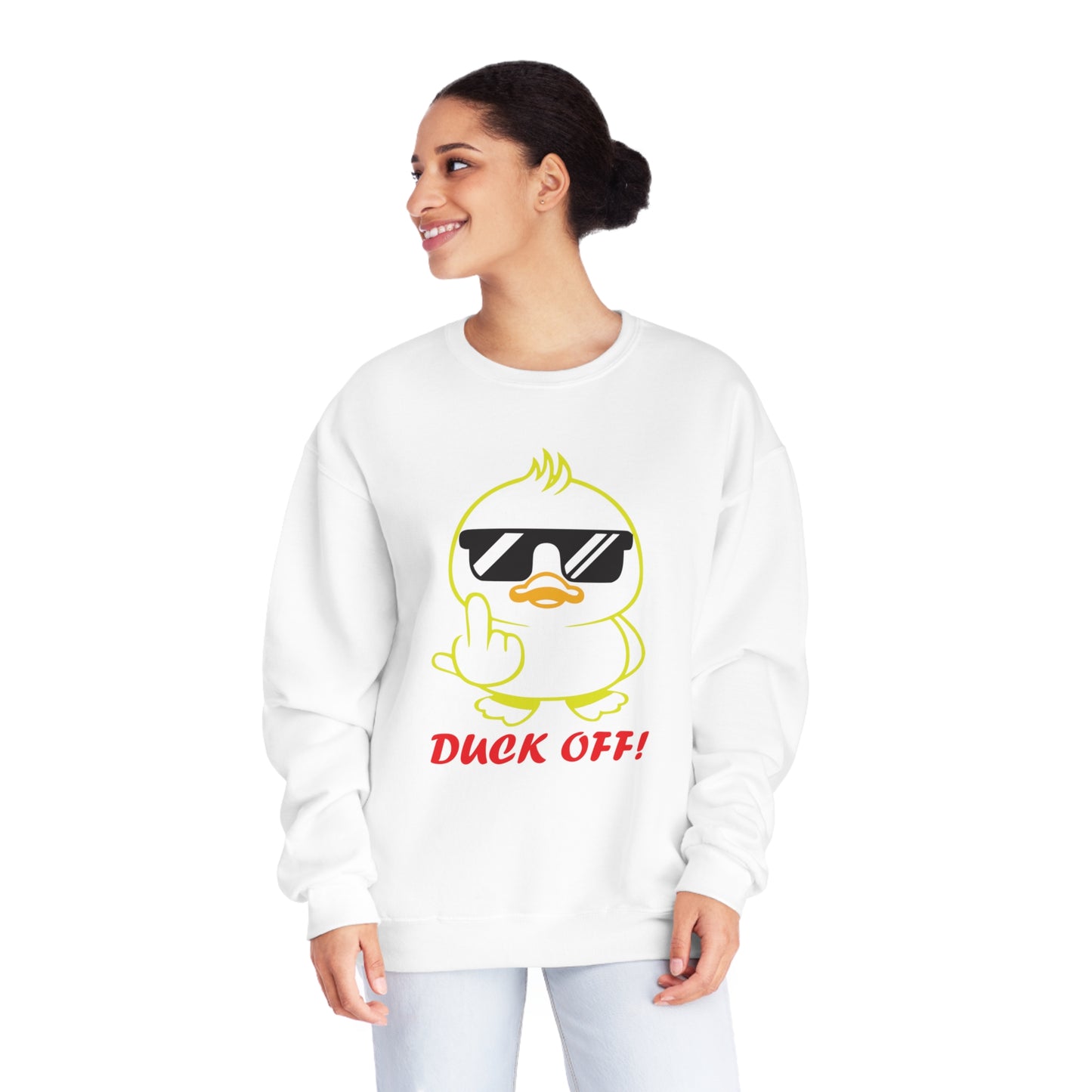 Duck Off, Unisex NuBlend® Crewneck Sweatshirt