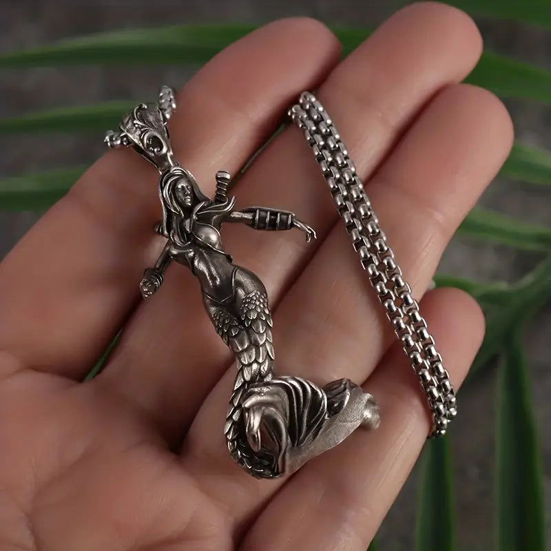 Mermaid Warrior Goddess Necklace.