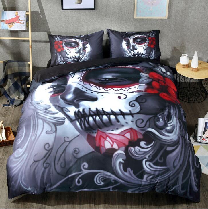 Black Skull Bedding Set