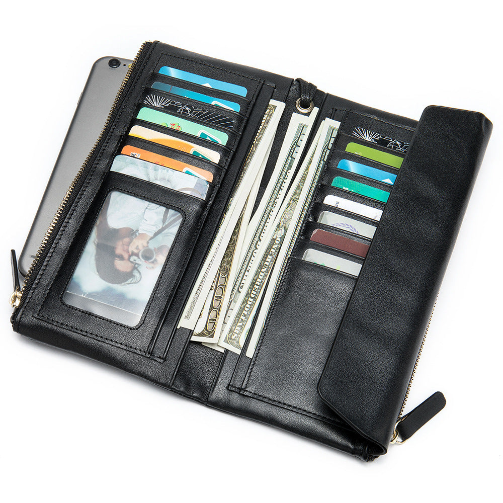 Retro Large Capacity Multiple Card Slots Genuine Leather Wallet