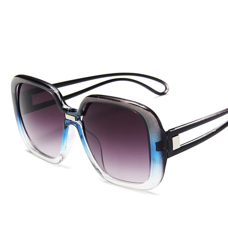 Gradient personality large frame sunglasses