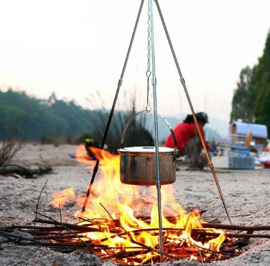 Camping campfire tripod